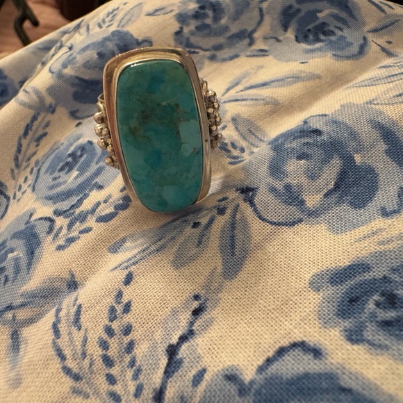 Turquoise Silver Ring - Picture 1 of 4
